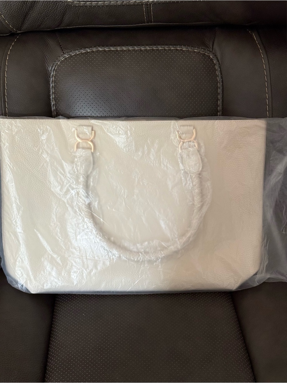 ULTA Beauty Cream Tote Bag w/ Gold Hardware | NWT Wrapped - Picture 7 of 7